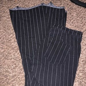 Black with white stripes (bell bottoms)